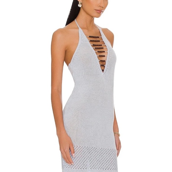 House of Harlow 1960 Dresses & Skirts - House Of Harlow 1960 Acadia Beaded Knit Midi Dress Blue Size XL